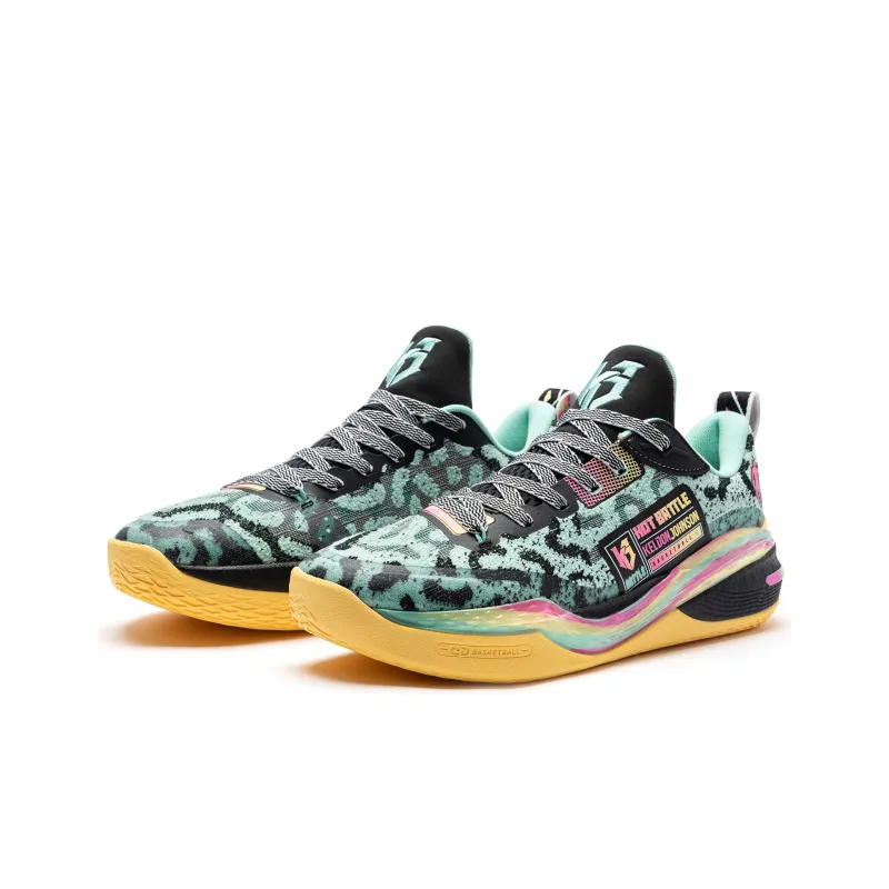 QIAODAN Sharp Edge 6.0PROLOWPE Anti Slip And Wear Resistant Lightweight Low Top Basketball Shoes Men's Green-2