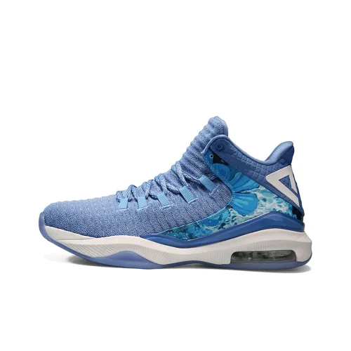 PEAK Basketball Shoes Men Mid-Top Carolina Blue