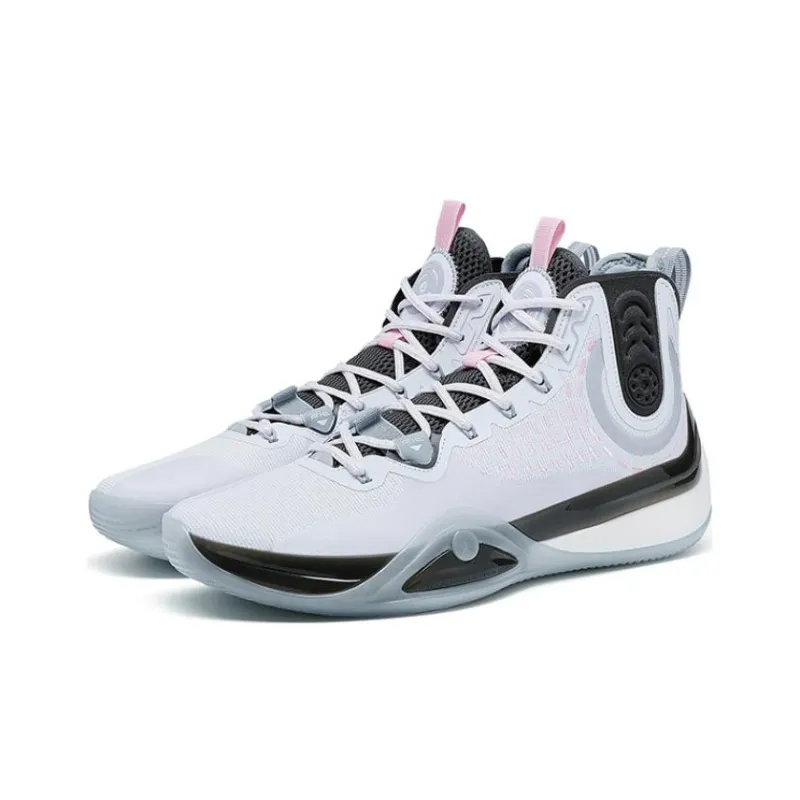 XTEP Beauty Wind 1 Slip Resistant, Abrasion Resistant, Breathable High Top Basketball Shoes White Blue-2