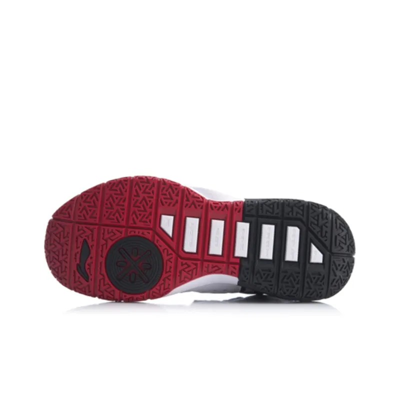 LiNing ALL DAY 4 Anti Slip Wear Resistant Mid Top Basketball Shoes Men's Black White Red-3