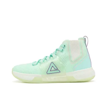 PEAK Fireworks Third Generation Wear Resistant High Top Basketball Shoes Men's White Green