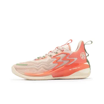 361° Big3 3.0 Pro Basketball Shoes Women's Low Top Light Peach Pink/Grapefruit Red