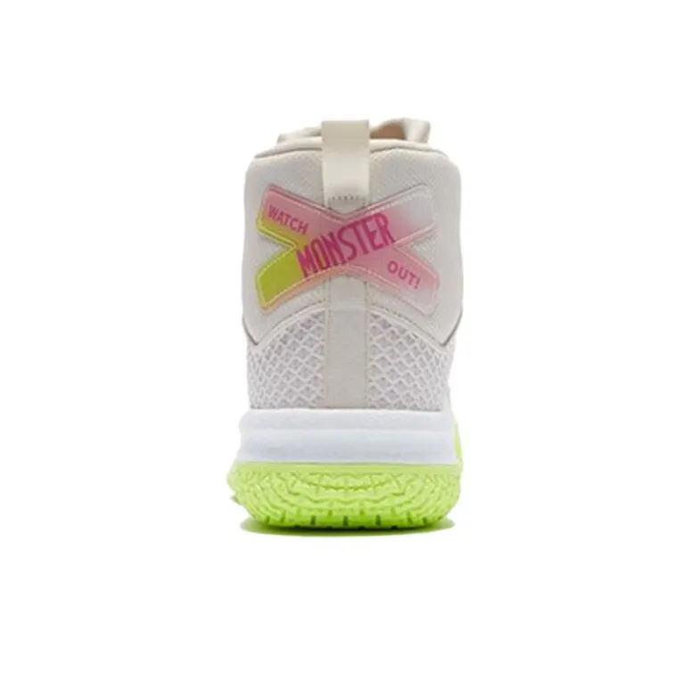 PEAK Durable Breathable High Top Basketball Shoes Men's Ecru-2