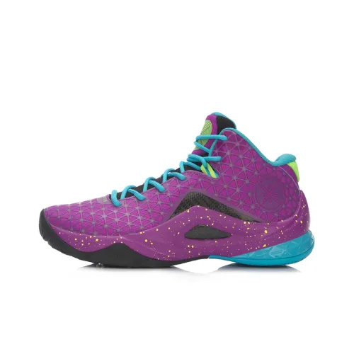 LINING All In Team 4 Basketball Shoes Men Mid-Top Purple/Blue