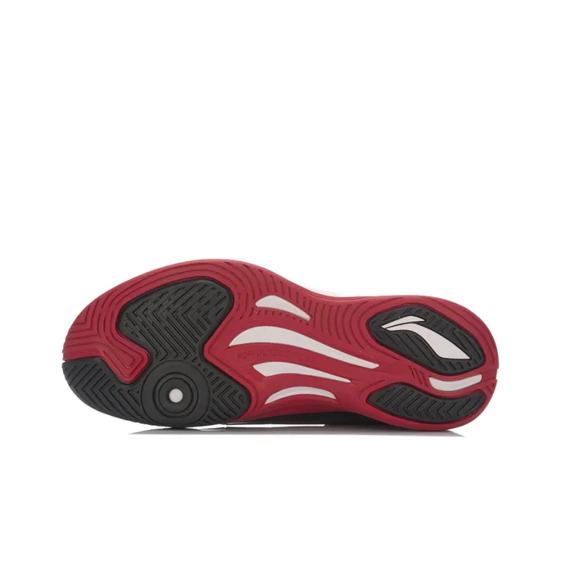 LINING Killer Whale II Basketball Shoes Unisex High Top Black/White/Red-4