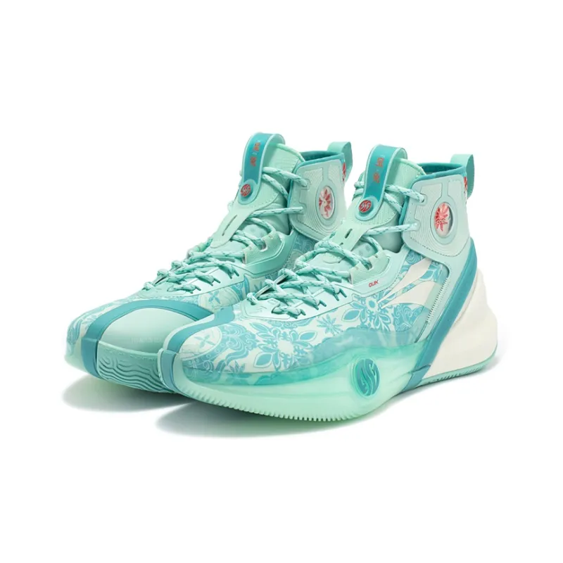 361° AG3 Pro Basketball Shoes Men High Top Light Cyan/Glazed Celadon Green-1