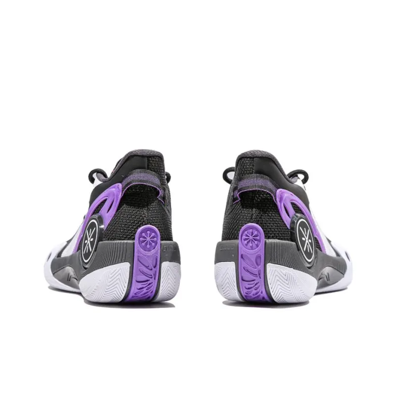 LiNing Shadow 3 Way Of Wade Durable Breathable Low Top Basketball Shoes Men's White Black-4