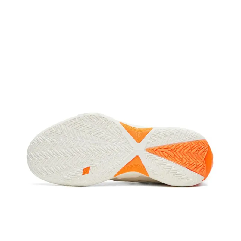 Anta Attack 5 Mutation Cushioning Anti Slip And Wear Resistant Low Top Basketball Shoes Men's White Orange-4