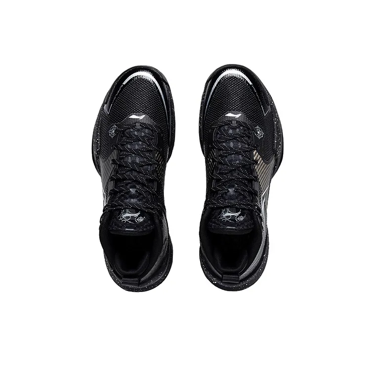 LINING Basketball Shoes Men Mid Top Black-2