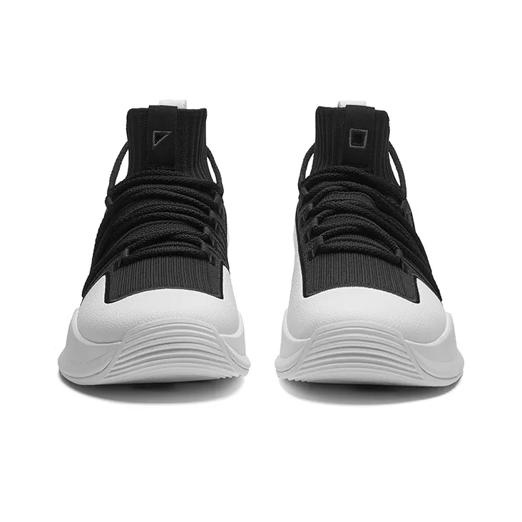 EQLZ EQUALIZER Zero Evo Basketball Shoes Unisex High Top Black/White-3