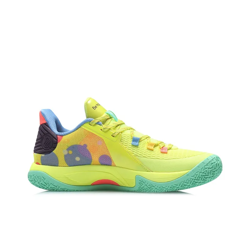 LINING Speed 7 Basketball Shoes Men Low Top Yellow/Green-1