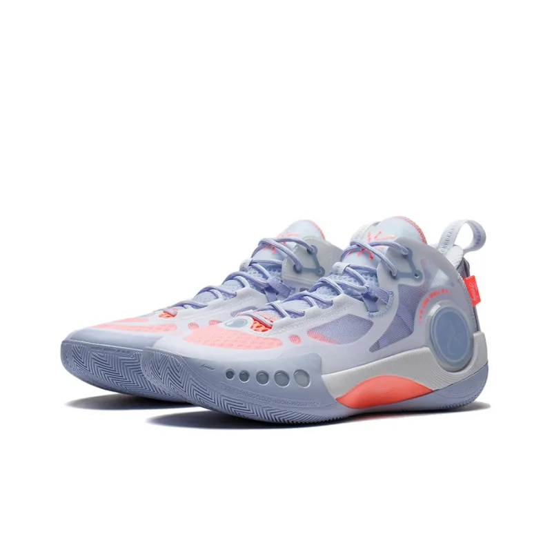 LiNing Shadow 3 Anti Slip Wear Resistant Low Top Basketball Shoes Men's Light Sky Blue-2