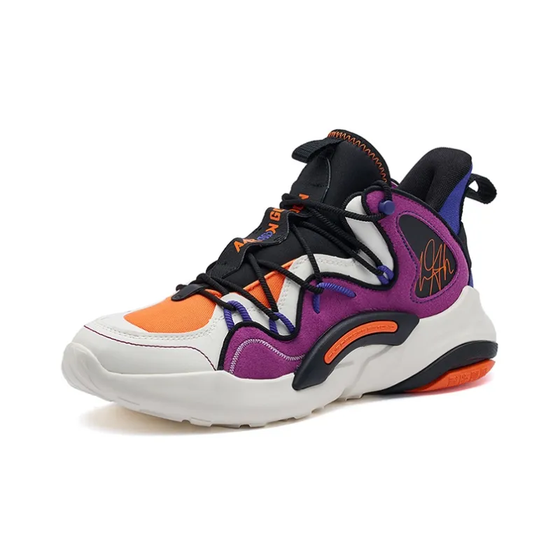 361° Shock Absorbers With Slip Resistant And Abrasion Resistant Properties Mid Top Basketball Shoes Men's-1