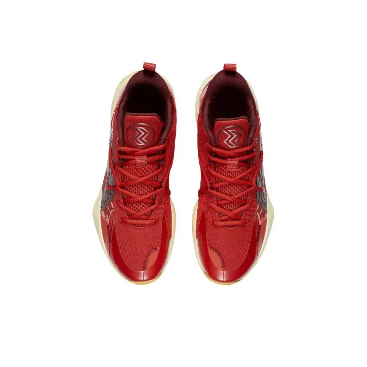 LINING Speed 8 Basketball Shoes Men Low Top Fiery Red/Deep Chestnut Red-3