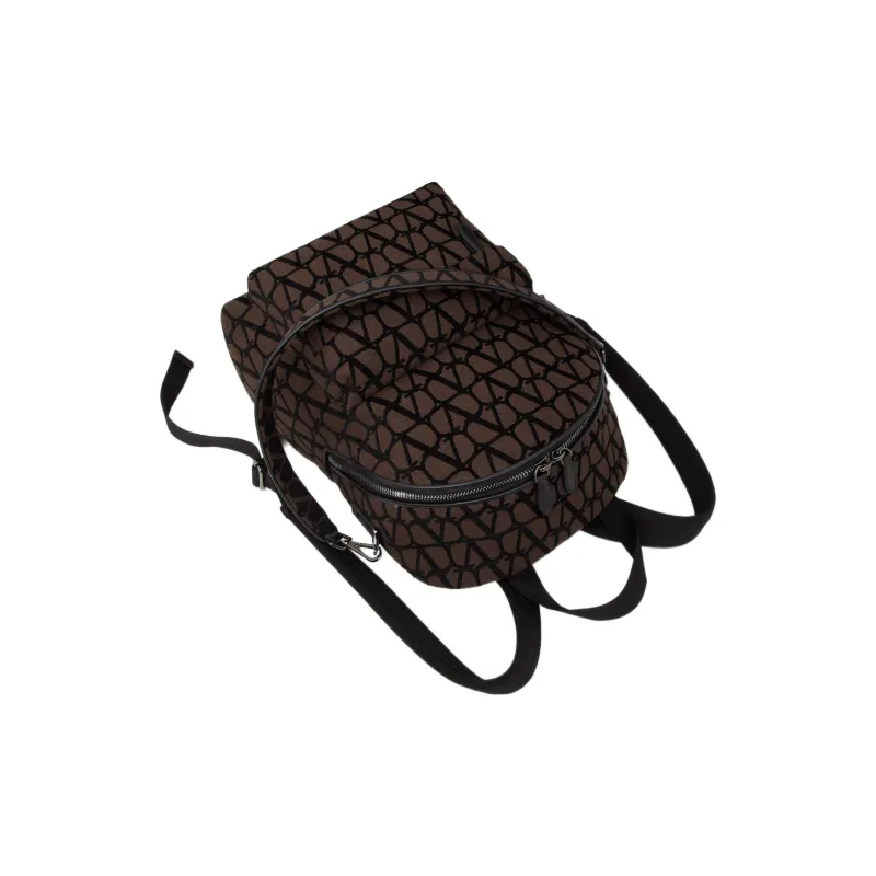 Valentino Garavani Logo Detailed Zip-Up Backpack-4