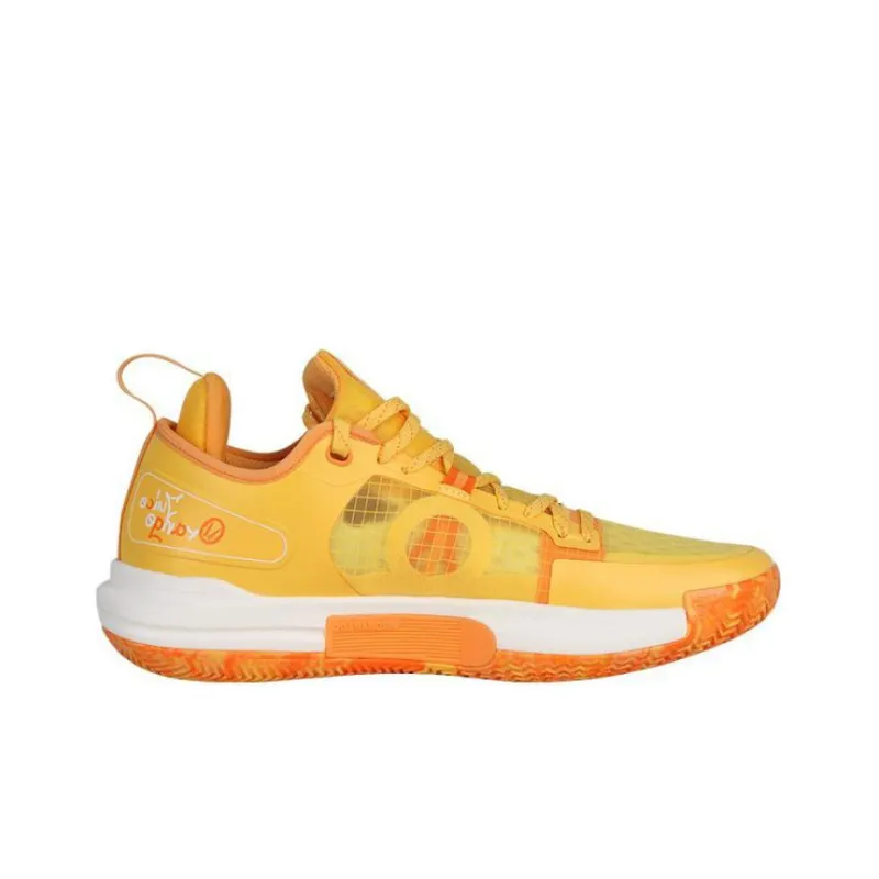 LiNing Speed 9 Premium PRM Anti Slip Wear Resistant Low Top Basketball Shoes Men's Yellow White-1