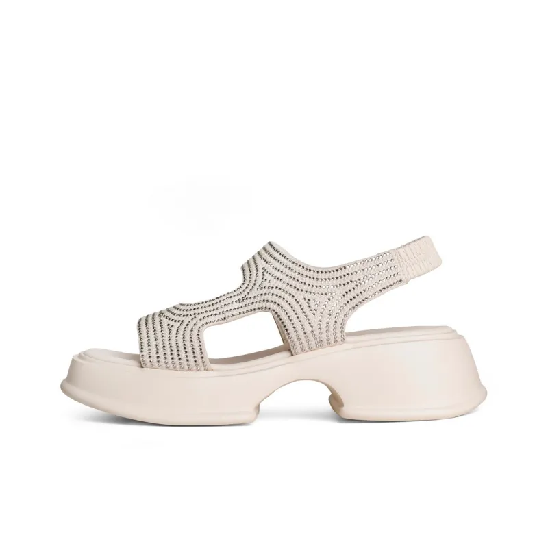 BELLE Stylish Sandals Women's Ecru Black-0