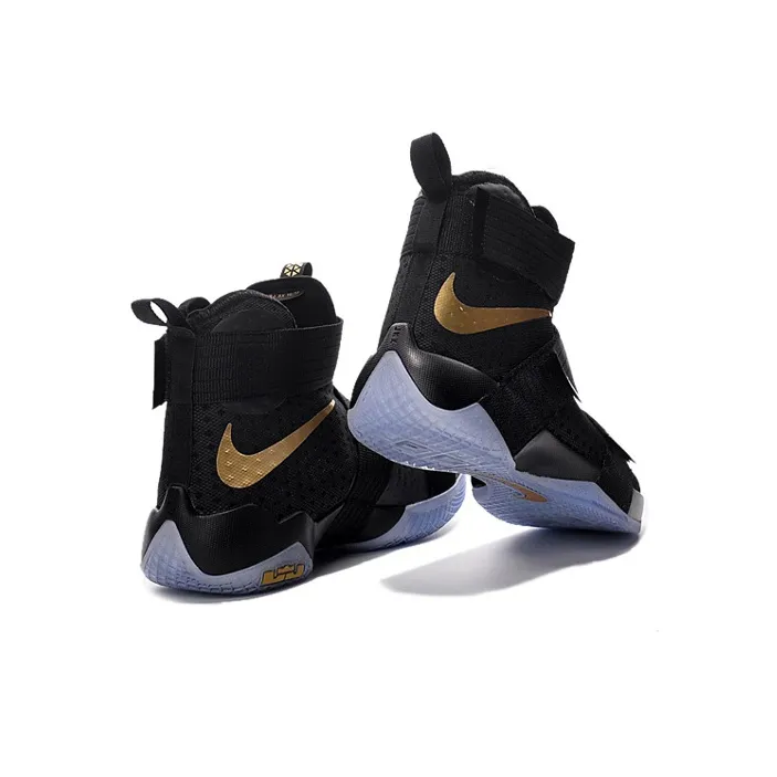 Nike LeBron Zoom Soldier 10 Black Gold 'Black Gold Yellow Gold'-2