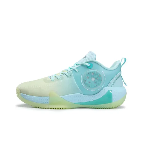 PEAK Basketball Shoes Men Mid Top Blue/Green