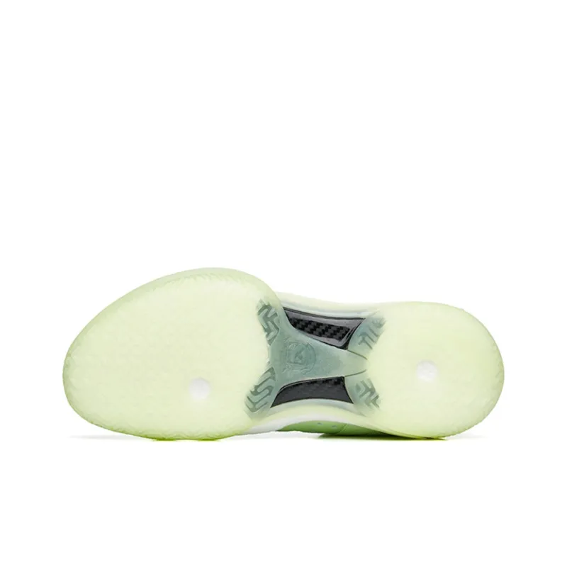 Anta Shock Wave 4 Abrasion Resistant Breathable Low Top Basketball Shoes Men's Neon Green-4