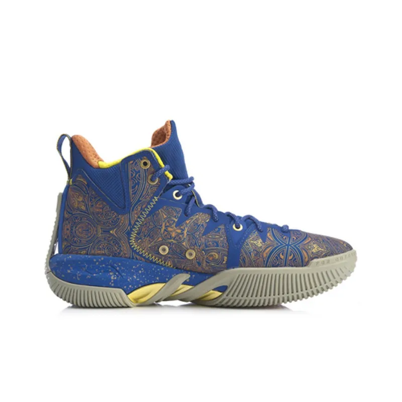 LiNing Badfive 1 Only Chu Has Talent. Cushioned Slip-Resistant Mid-Top Basketball Shoes Bright Royal Blue-1