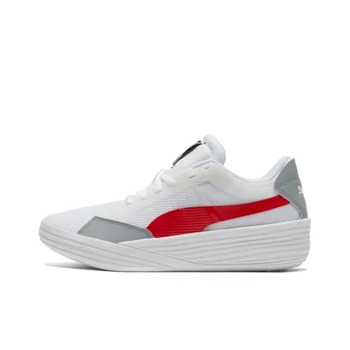 PUMA Clyde All Pro Basketball Shoes Unisex Low-Top White/Red