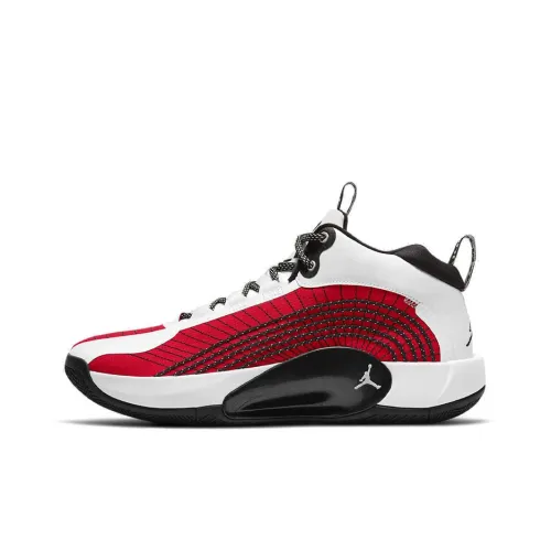 Jordan Jumpman 2021 Basketball Shoes Men Mid-Top White/Black/Red