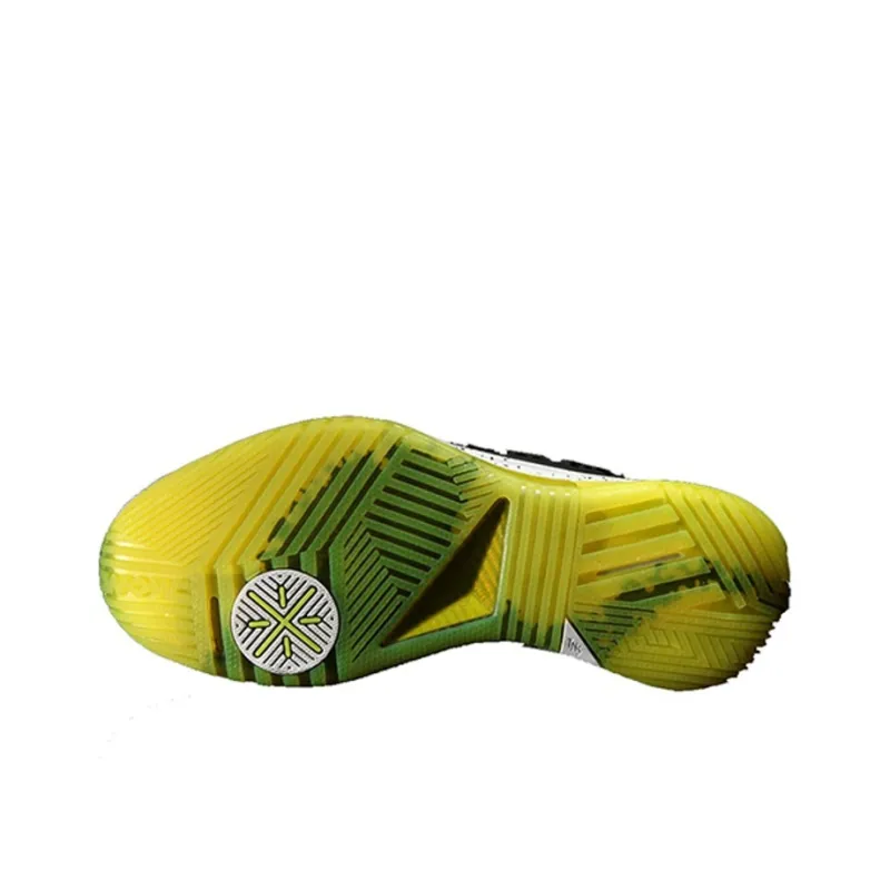 LiNing WOW 2 All Star Devil Fish Cushioned Slip Resistant Mid Top Basketball Shoes Men's Black Yellow White-4