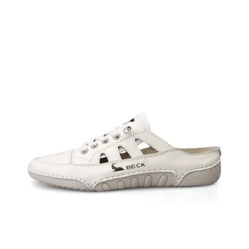 BECK Small White Shoes Casual Single Shoes Women's Ecru