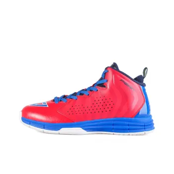 PEAK Basketball Shoes Men Mid Top Deep Red/Colorful Blue