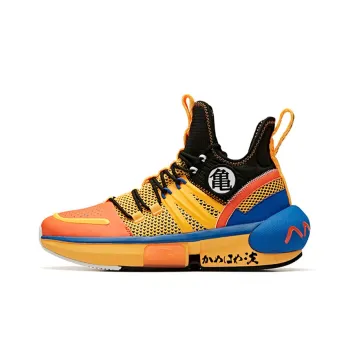ANTA Dragon Ball Super Collaboration Monkey King Super Saiyan Form Anti slip And Wear resistant Low top Basketball Shoes Women's Black Orange