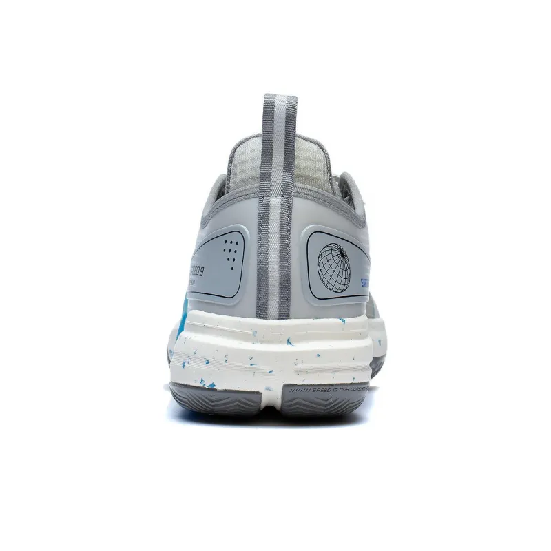 LiNing Speed 9 Premium PRM Anti Slip Wear Resistant Low Top Basketball Shoes Men's Gray Blue-5