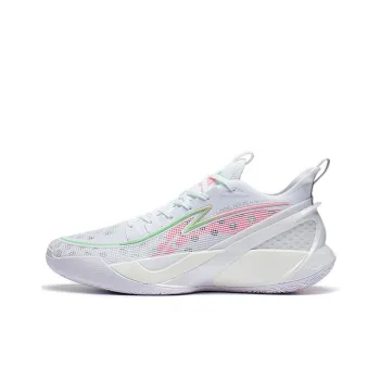 LiNing SONIC 10 V2 Cushioning Anti Slip Wear Resistant Breathability Low Top Basketball Shoes Standard White
