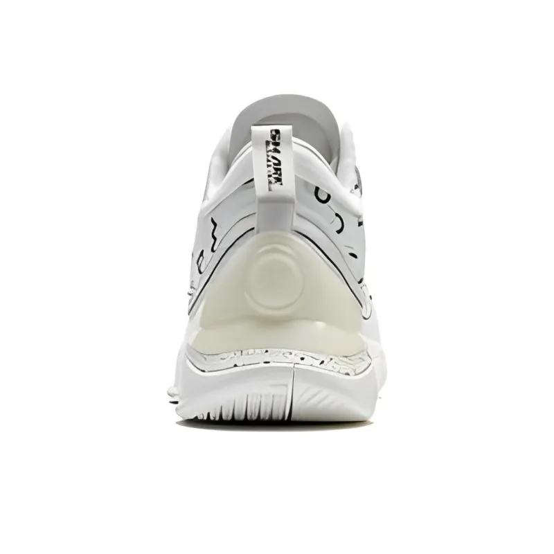 XTEP Shark1.0 Cushioning Anti Slip And Wear Resistant Low Top Performance Basketball Shoes White Black-4