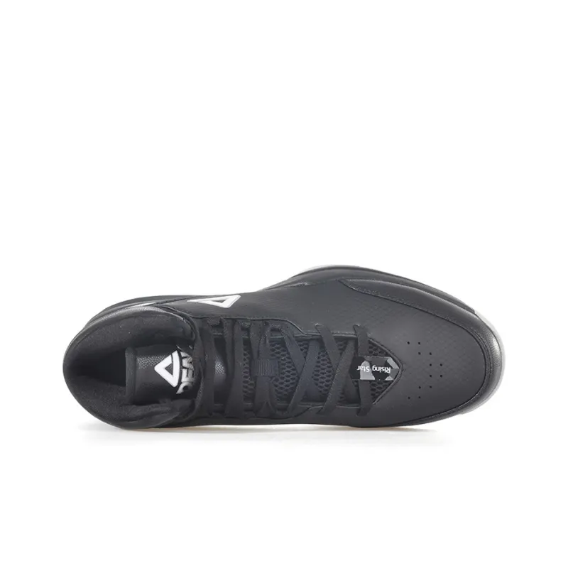 PEAK Nova Cushioned Slip Resistant Mid Top Basketball Shoes Men's Black Gray-3