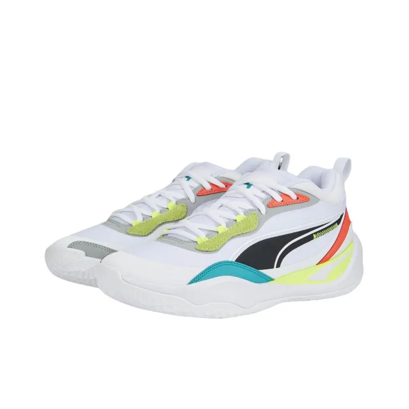 PUMA Playmaker Pro 'White Fiery Coral Lime'-2