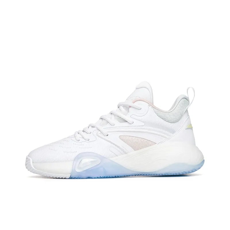 Anta Basketball Collection Cushioning Anti-Slip And Wear-Resistant Low-Top Basketball Shoes White Green-0
