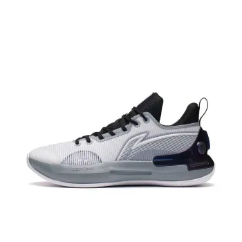 LiNing YuShuai Retro Durable Breathable Low Top LIGHT FOAM;SYNCHRO ADJUST SYSTEM Basketball Shoes White Gray