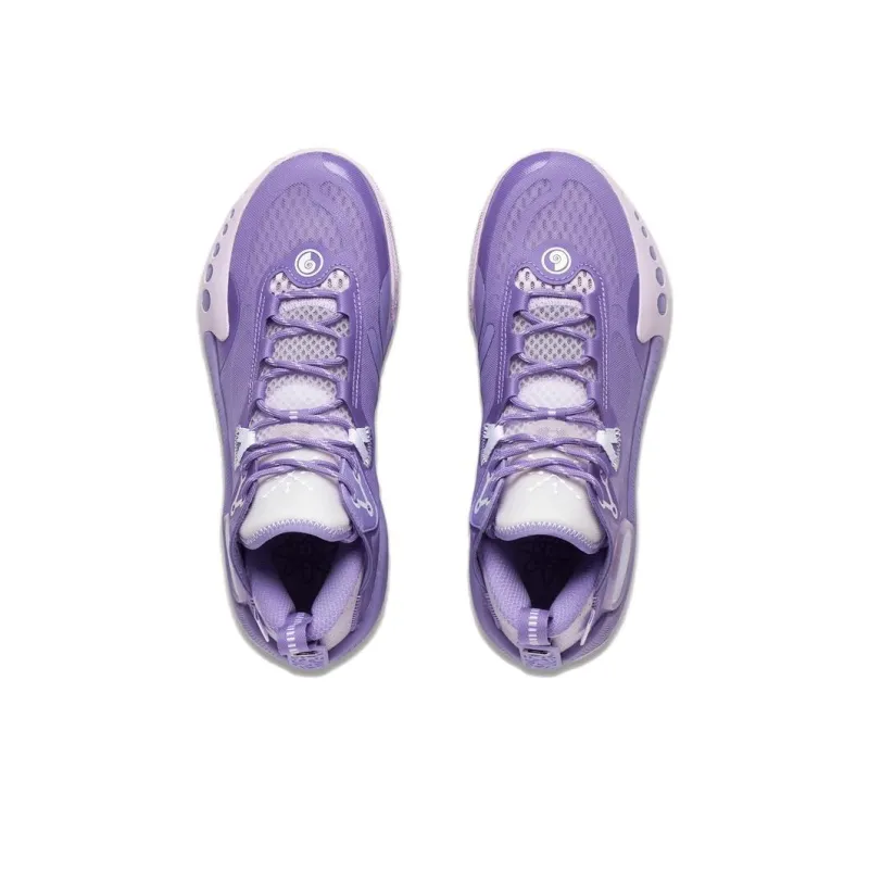 LiNing Wade Shadow 3 Cushioning Anti Slip And Wear Resistant Low Top Basketball Shoes Men's Light Dusty Purple-3