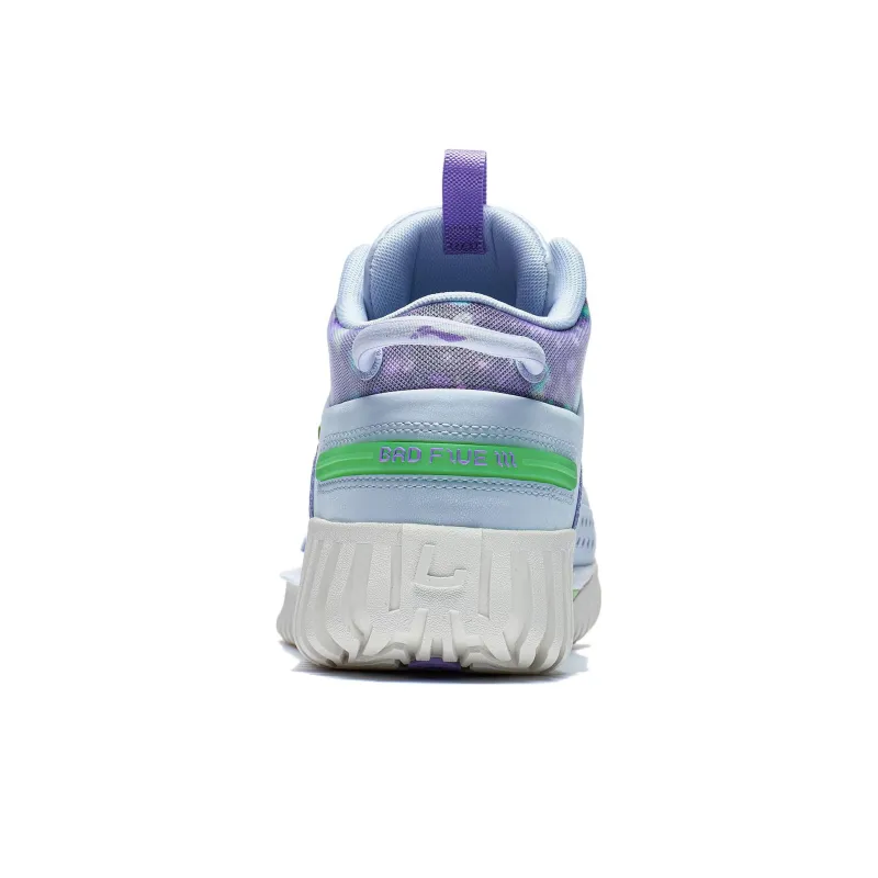 LiNing Badfive 3 Cushioning Anti Slip And Wear Resistant Low Top Basketball Shoes Men's Blue Purple-5