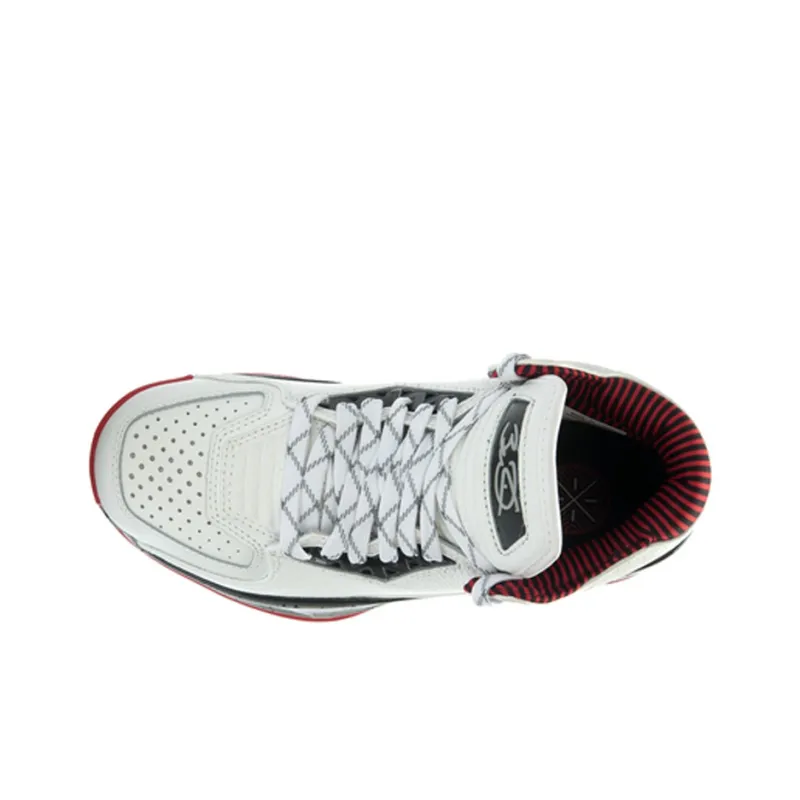 LINING WOW 2 Basketball Shoes Men Mid Top White Black Gray-2