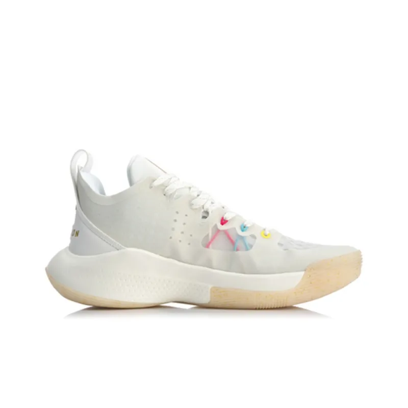 LINING Sound 8 Low Basketball Shoes Men Low-Top Ivory-1