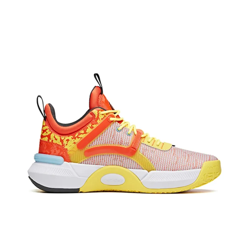 ANTA Basketball Shoes Men Mid Top Orange/Yellow-1