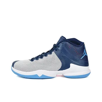 Jordan Super.Fly 4 Cushioning Anti Slip And Wear Resistant Coverage High Top Basketball Shoes Men's White Blue
