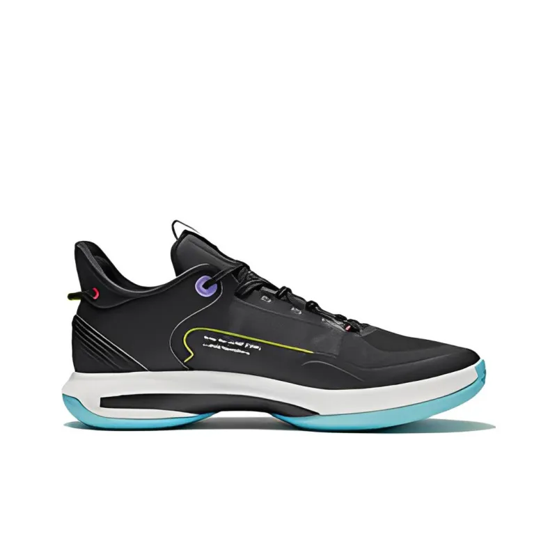 LiNing Shock Absorbers With Slip Resistant And Abrasion Resistant Properties Low Top Performance Basketball Shoes Black-1