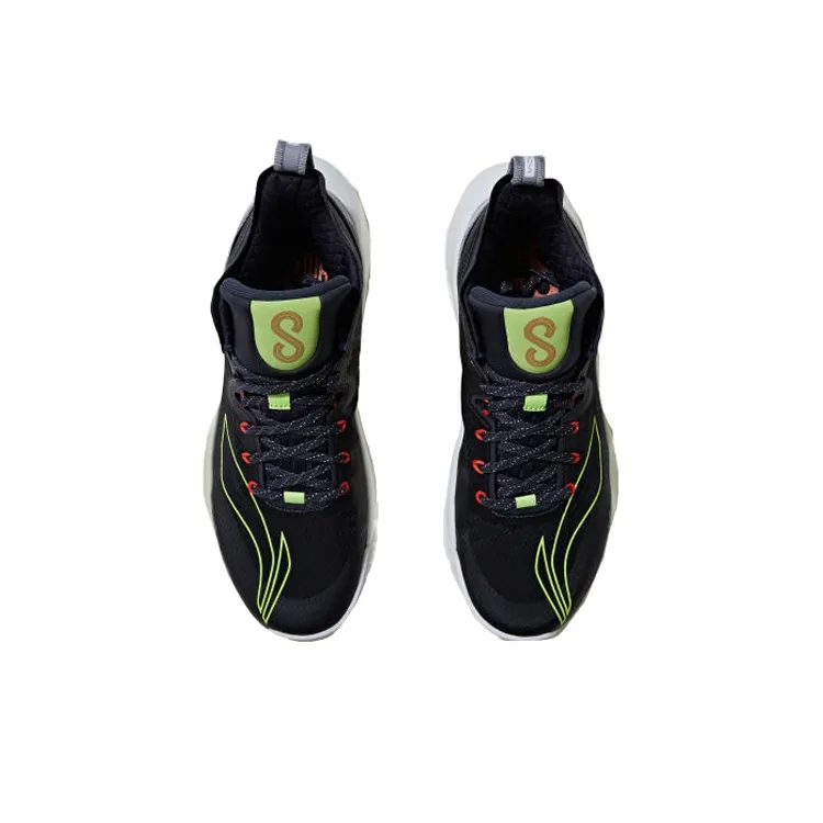 LINING SONIC 8 Basketball Shoes Men Low Top Black/White-3