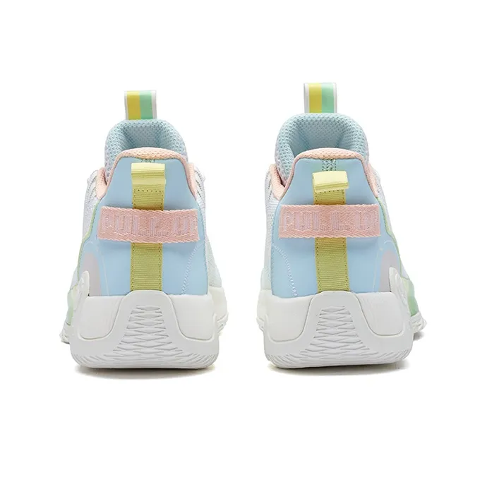 361° Ag Volley Cushioning Anti-Slip And Wear-Resistant Mid-Top Basketball Shoes White Green-3