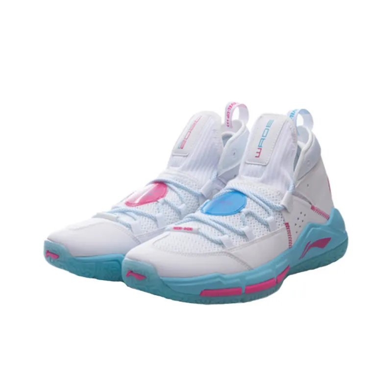 LiNing ALL DAY 5 Anti Slip Wear Resistant Mid Top Basketball Shoes Men's White-2