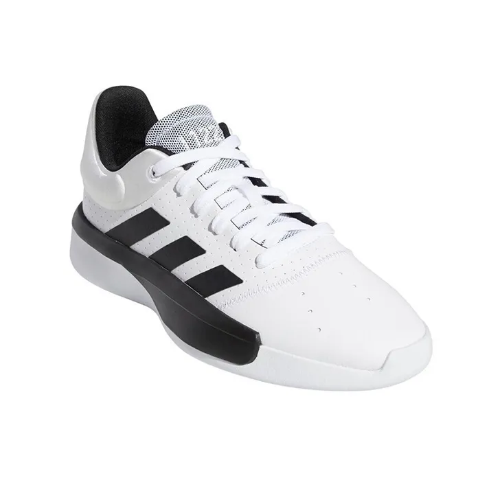 Adidas Pro Adversary Low Anti Slip Wear Resistant Mid Top Basketball Shoes Men's Black White-2