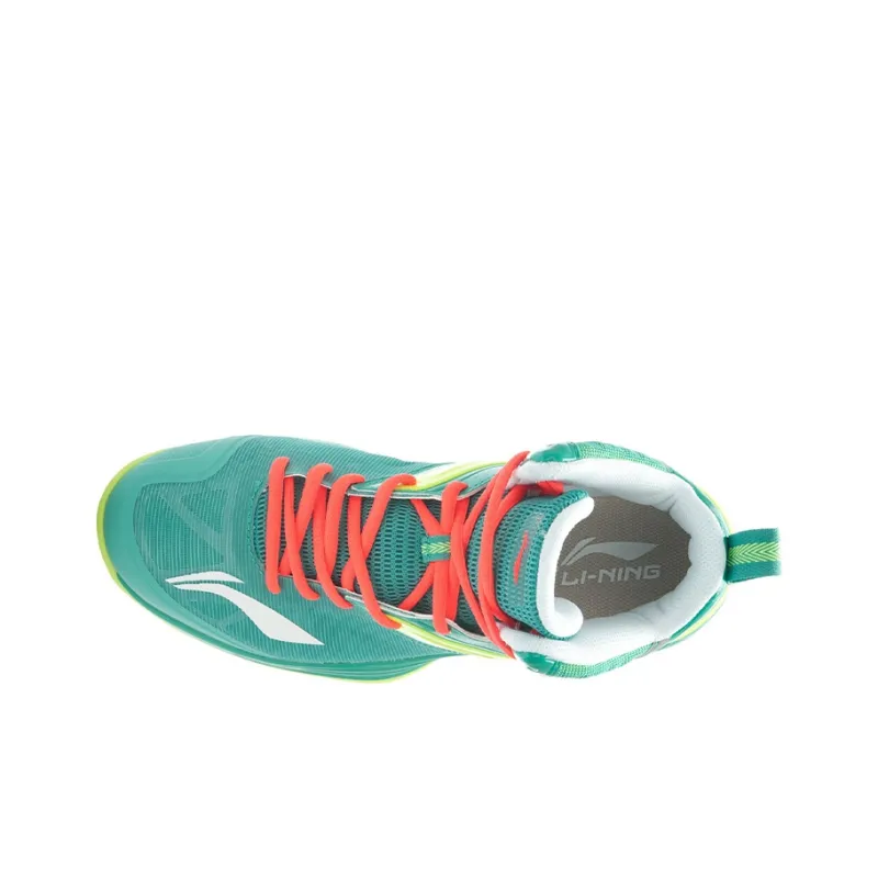 LiNing Super Light 12 Cushioning Support Mid Top Basketball Shoes Unisex Green-2
